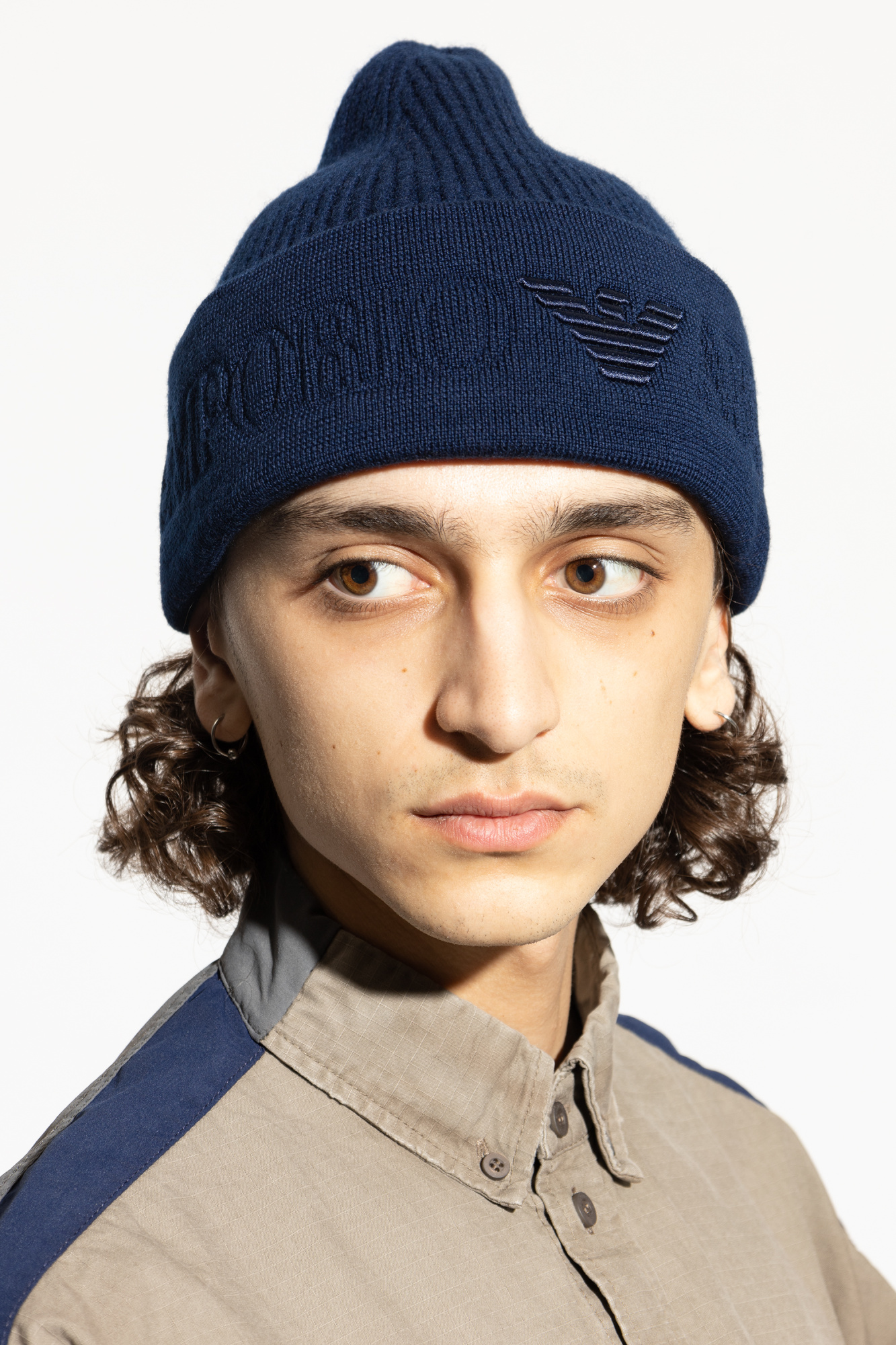 帽子 00s ARMANI Navy Wool Beanie 00s ARMANI Navy Wool Beanie（Polo Ralph Lauren - Knitted